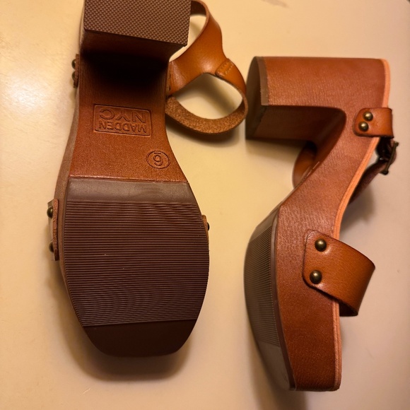 NWOT Madden NYC Lifft Faux Leather Platform Sandals in Cognac Women's size 6 - Picture 14 of 15